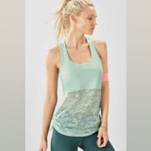 Fabletics Cashel Seaglass Racerback Lace Tank